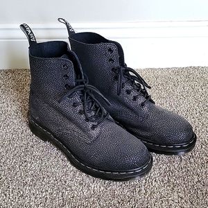 Dr. Marten Air Wair Silver metallic dot print boots size 9 (8 1/2) women's